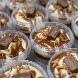 Moores Pasties weekly cheesecake tubs with rotating surprise flavours