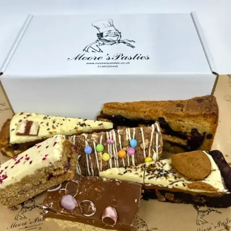 A selection of premium cakes and brownies from The Secret Slice Society mystery box