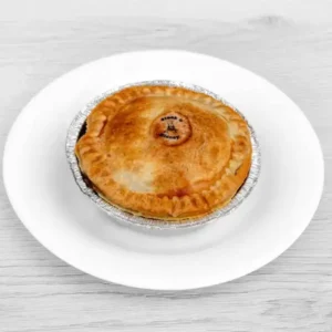 Golden baked steak and kidney pie with rich, savoury filling.