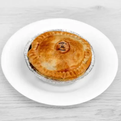 Golden baked steak and kidney pie with rich, savoury filling.