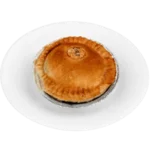 Golden Steak and Onion Pie with rich gravy filling.