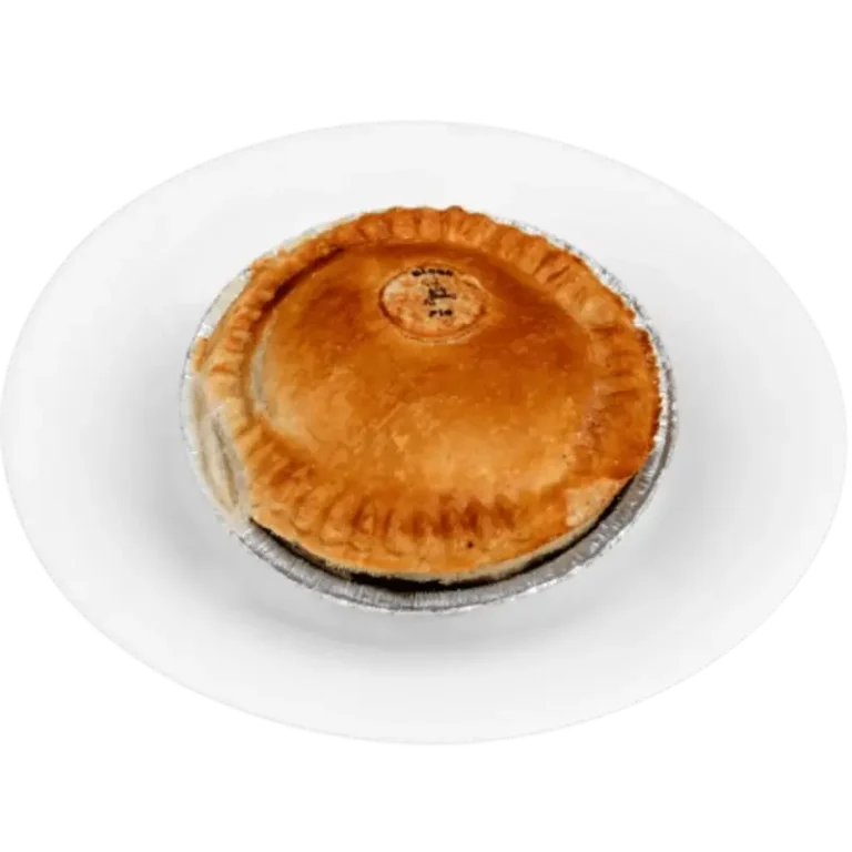 Golden Steak and Onion Pie with rich gravy filling.